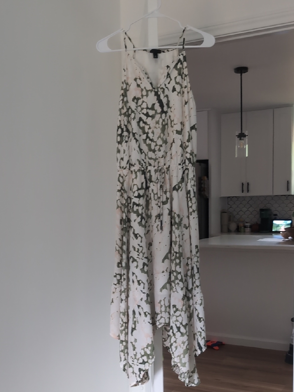 a new day Olive Green and Cream Floral Maxi Dress